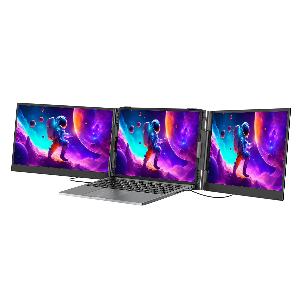 Blackview DCM8 15,3-Zoll Dual-Monitor Tragbarer Laptop-Bildschirm-Erweiterer mit Lautsprecher