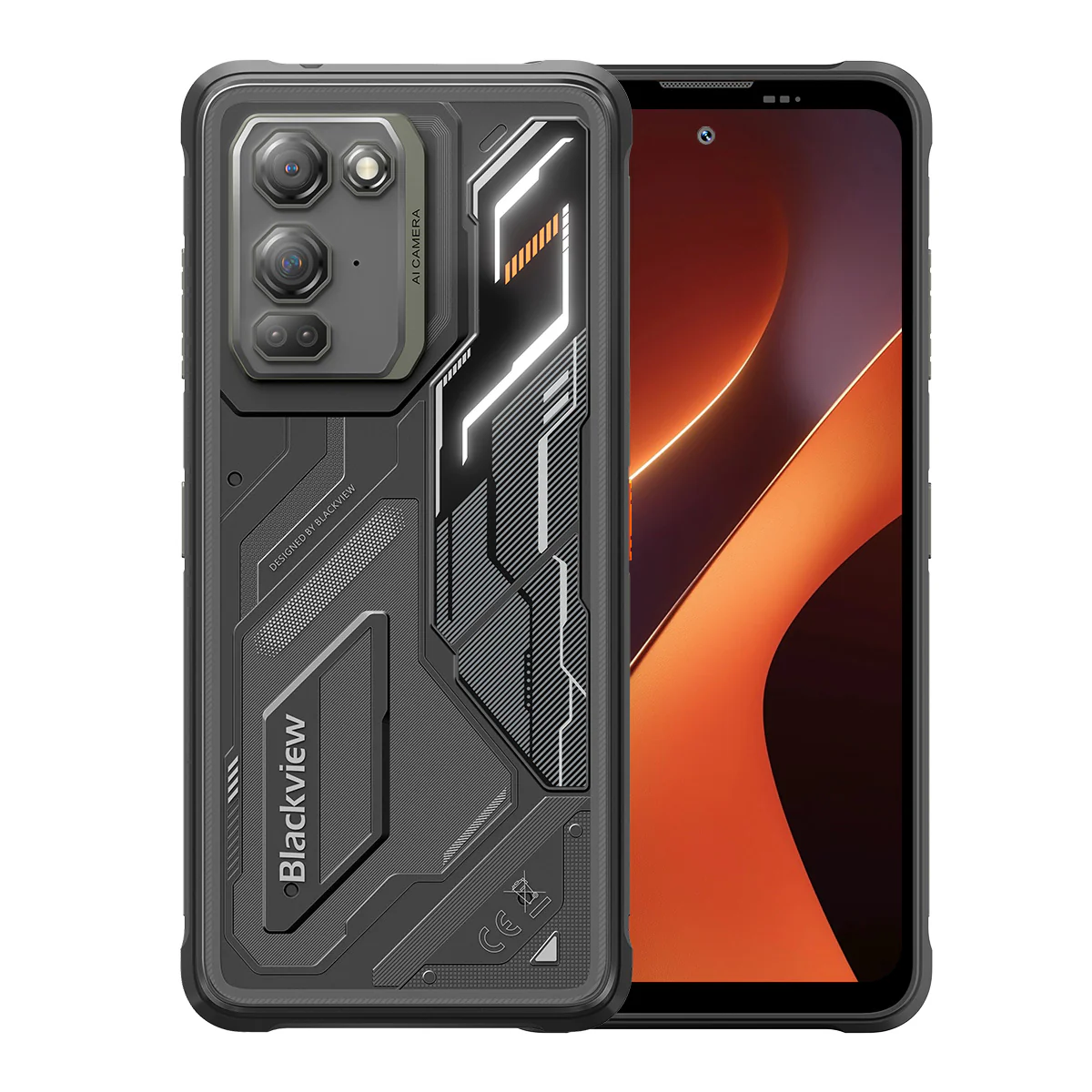 Blackview FORT 200 Schlankes & kabelloses Laden 6,78 Zoll MediaTek Helio G100 Octa-Core 5000mAh 108MP+13MP Nachtsichtkamera Robustes 4G Handy