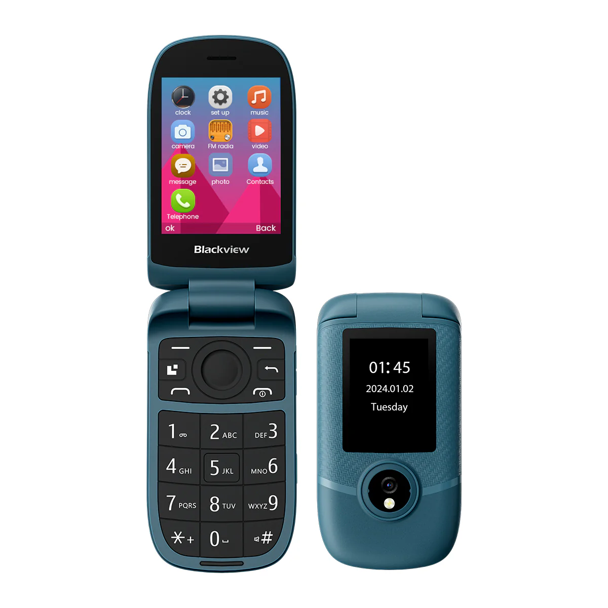 Blackview N2000 Flip 2,8"+1,77" Display Unisoc T107 1500mAh Dual-SIM 4G-Handy - Image 15
