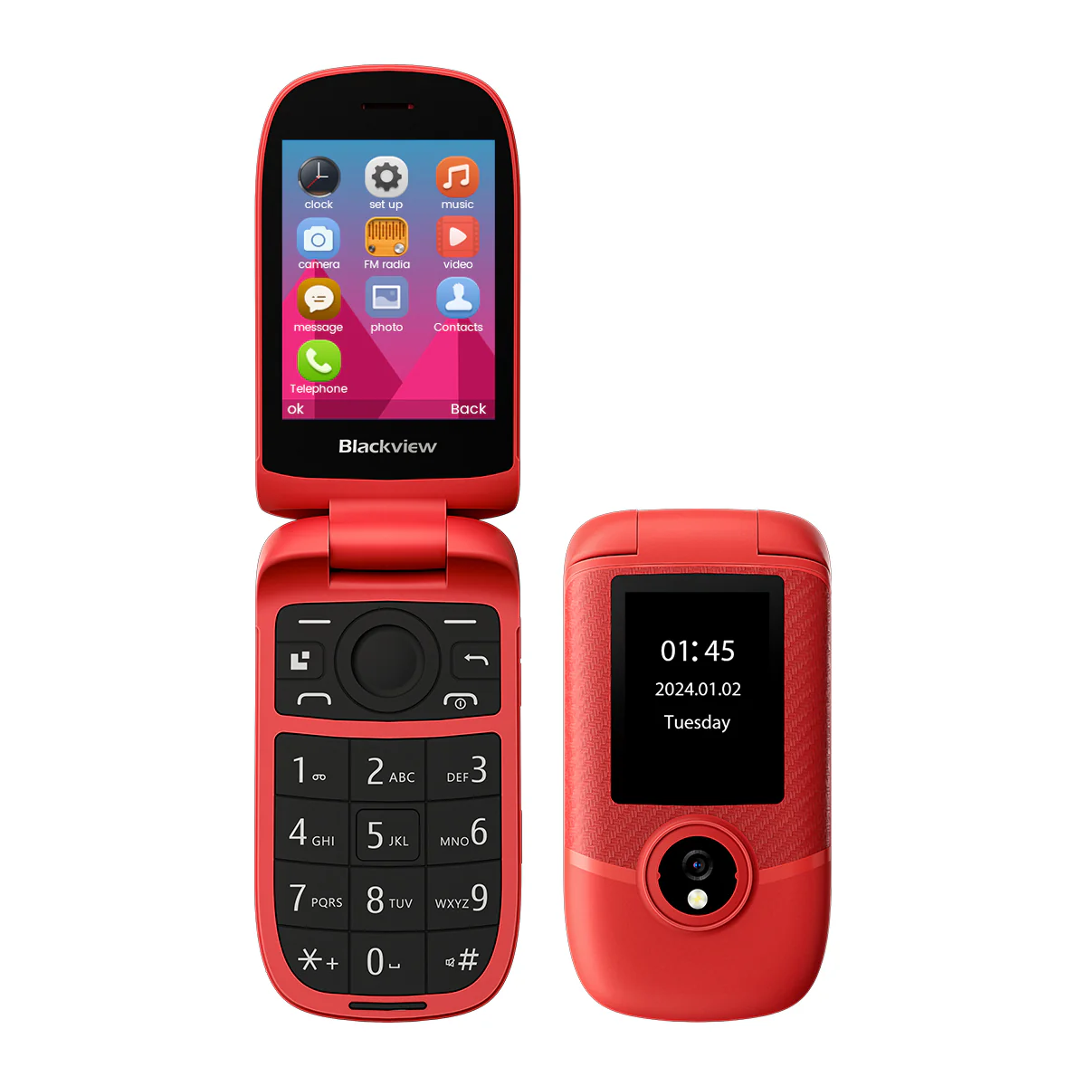 Blackview N2000 Flip 2,8"+1,77" Display Unisoc T107 1500mAh Dual-SIM 4G-Handy - Image 8