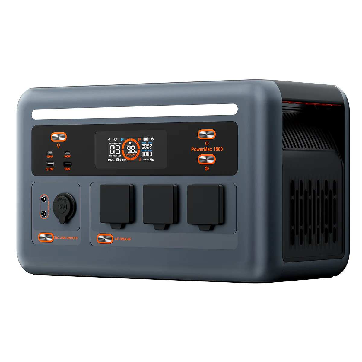Oscal PowerMax 1800 1024Wh 1800W IP54 Wasserdichte USV-Backup Tragbare Power Station - Image 3